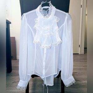 SOLD NWT Widow from Dolls Kill "I'm No Angel" Chiffon Blouse